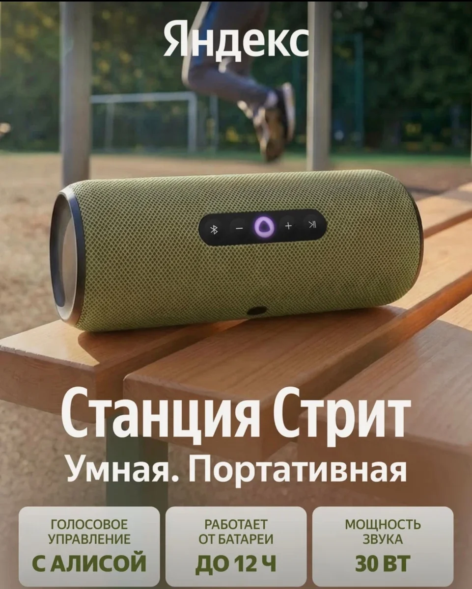 Умная колонка Яндекс Станция Стрит с Алисой