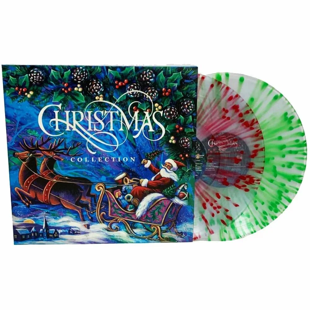 ДВЕ пластинки!! Искристый новогодний винил Christmas Collection, 2LP, Limited Splatter (Crystal+Red, Crystal+Green) Vinyl, НЕ Китай! Новая запечатанная пластинка